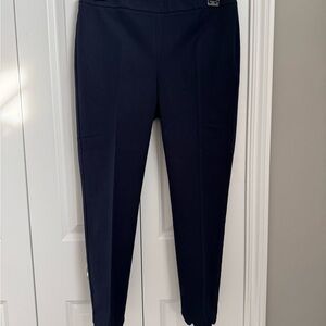 Talbots Chatham Crop Pants in Dark Blue with Scalloped Ankle Hem